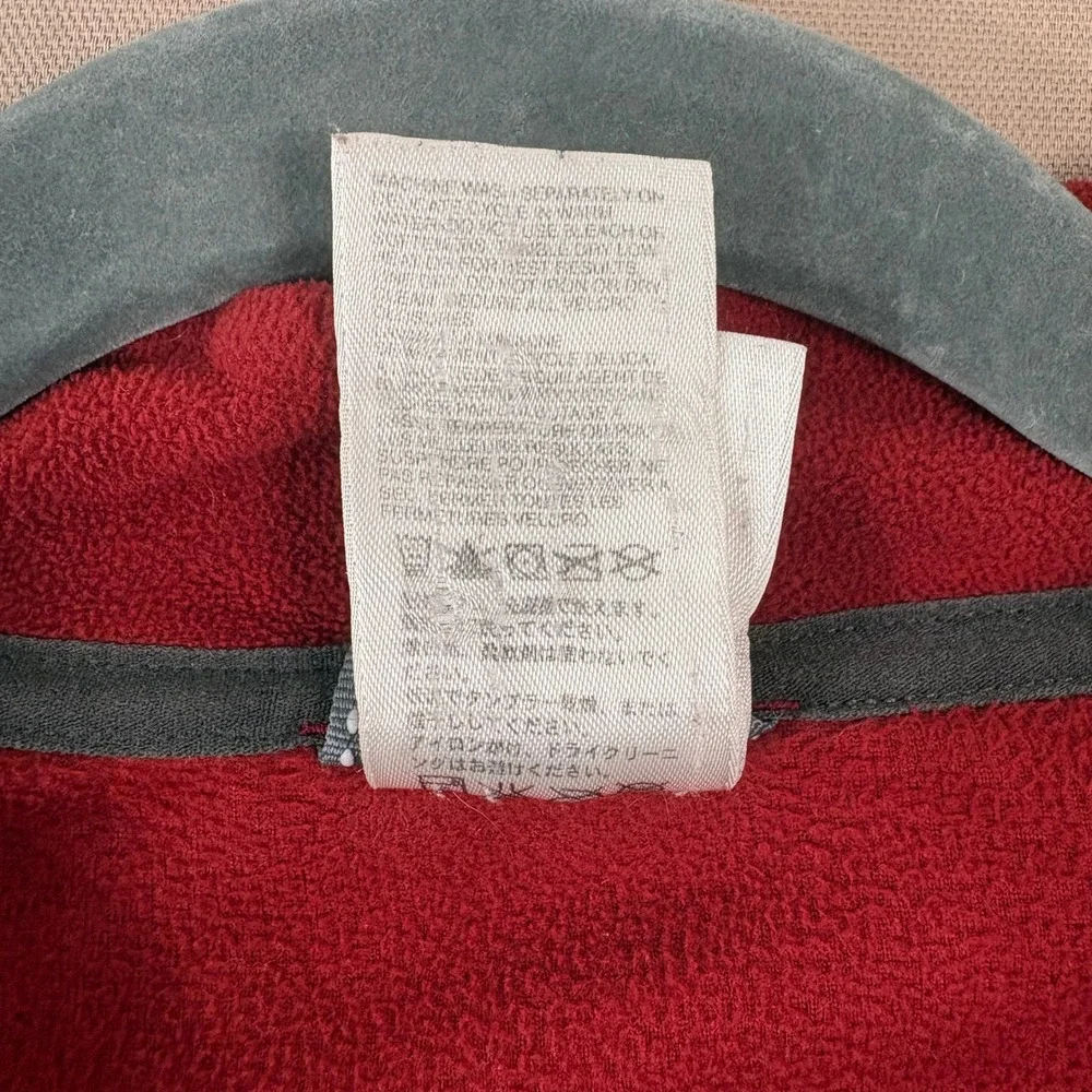 The North Face Fleece Sweater Men M Red TKA 100 1/4 Zip Pullover Two Tone Hiking